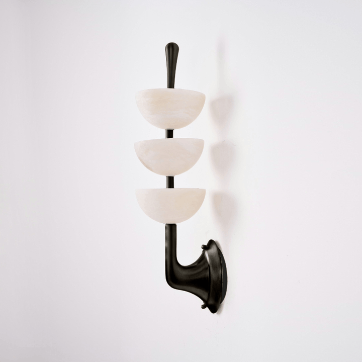Triple Alabaster Vägglampa