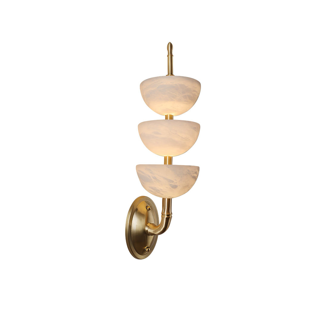 Triple Alabaster Vägglampa