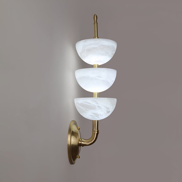 Triple Alabaster Vägglampa