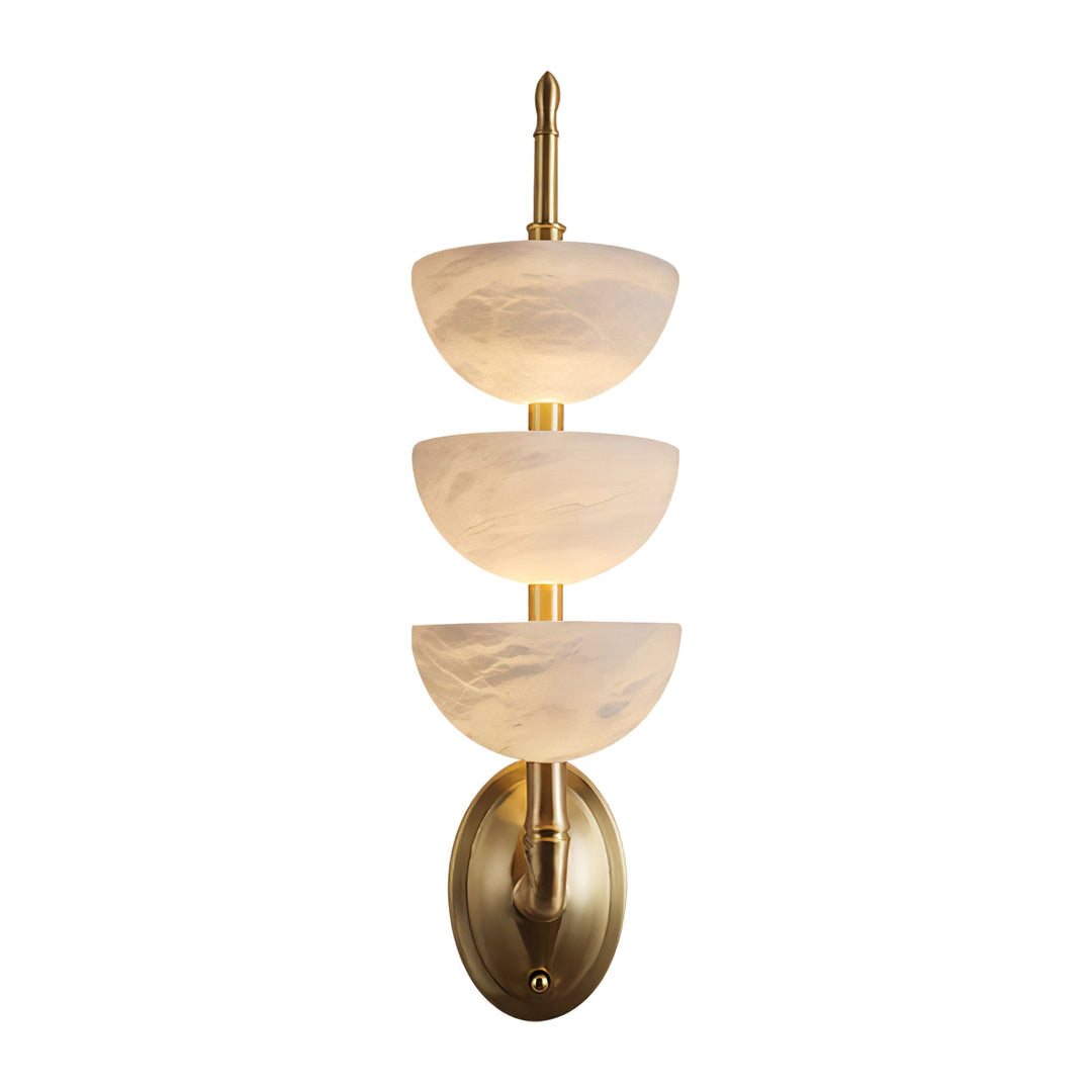 Triple Alabaster Vägglampa