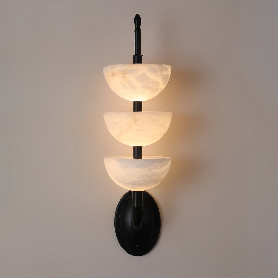 Triple Alabaster Vägglampa