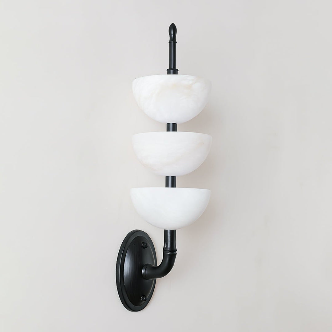 Triple Alabaster Vägglampa