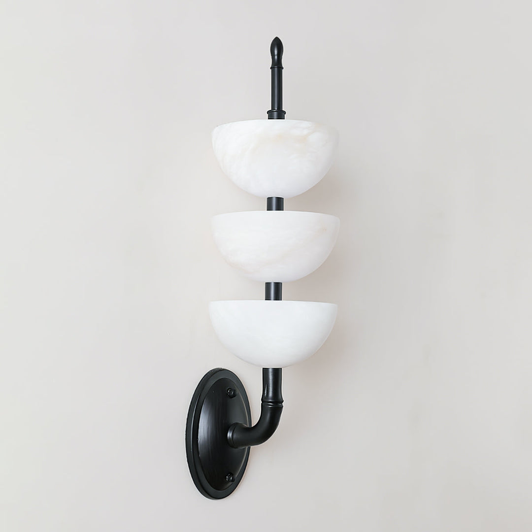 Triple Alabaster Vägglampa