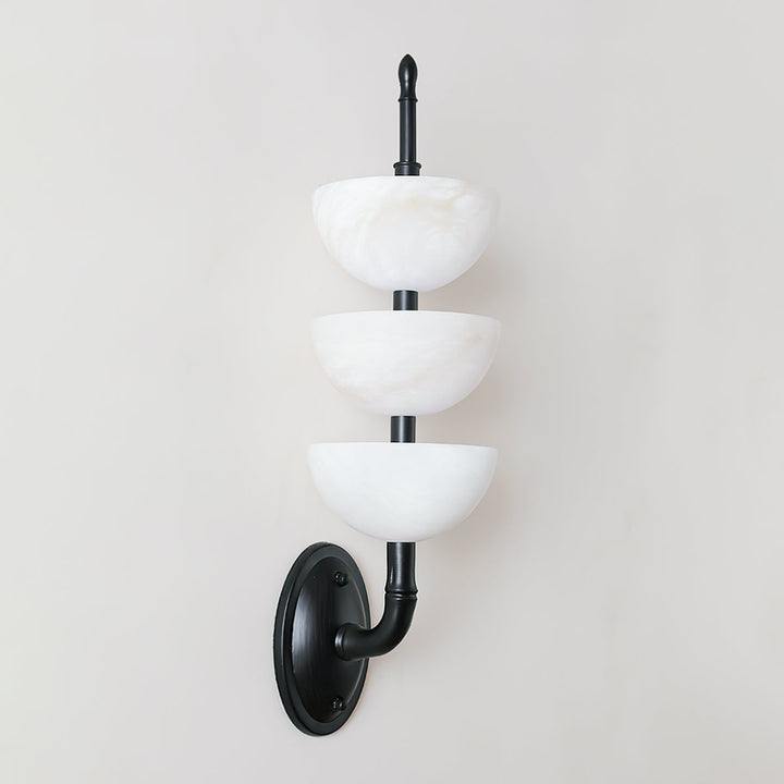 Triple Alabaster Vägglampa