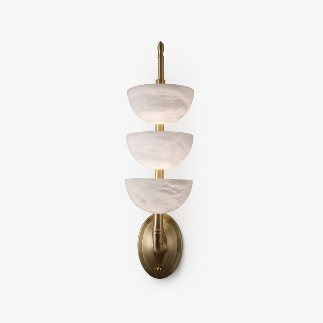 Triple Alabaster Vägglampa