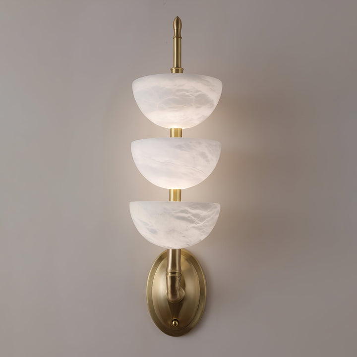 Triple Alabaster Vägglampa