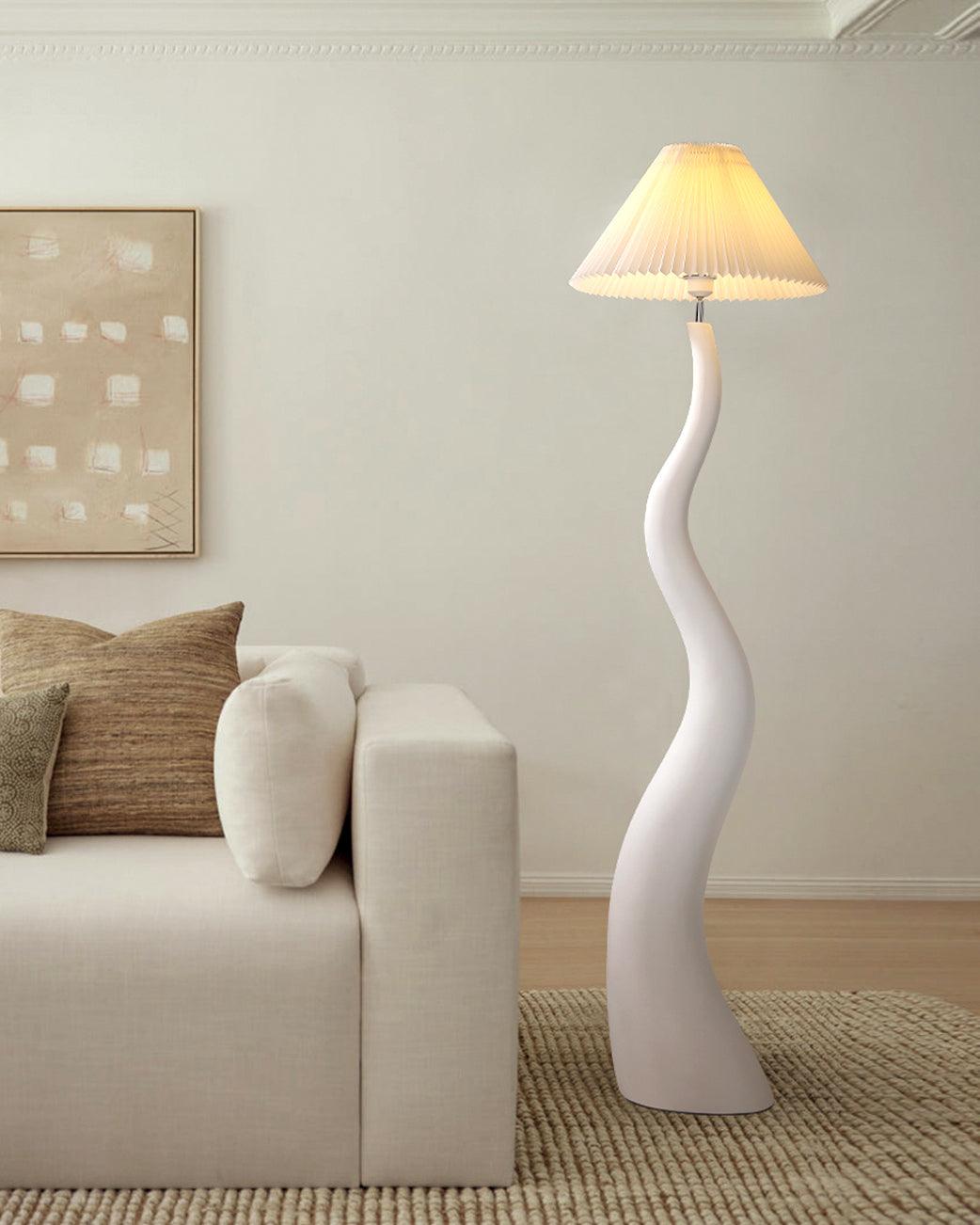 Vridna Plisserad Golvlampa