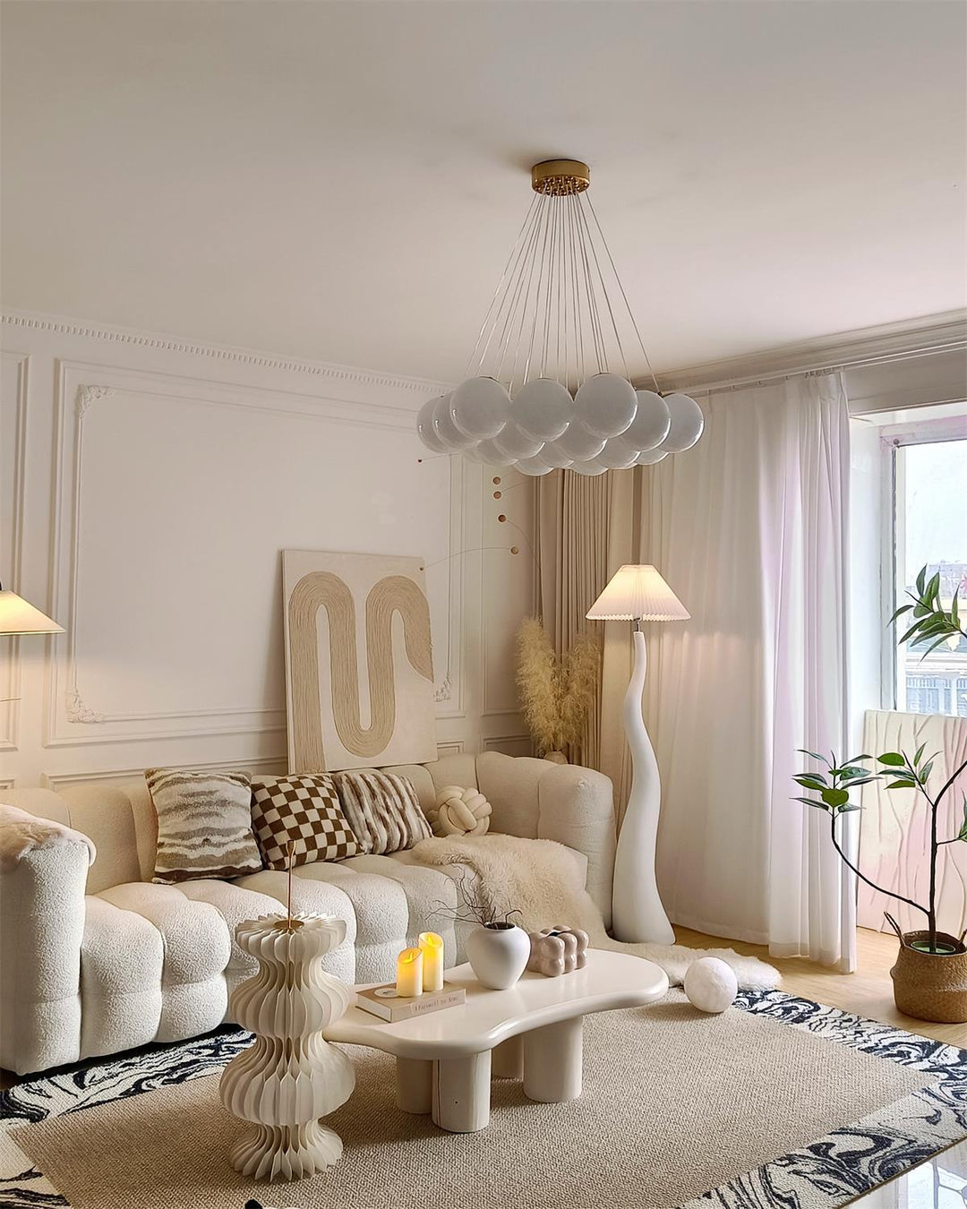 Vridna Plisserad Golvlampa