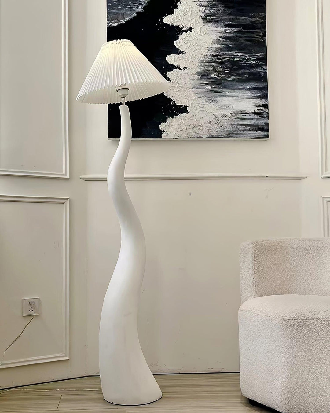 Vridna Plisserad Golvlampa