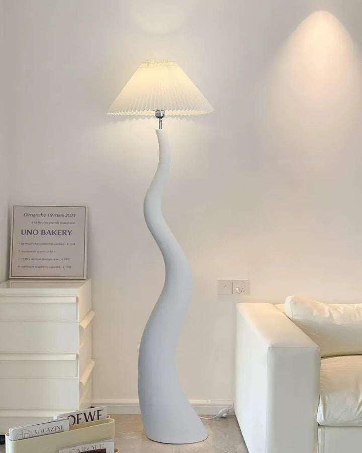Vridna Plisserad Golvlampa
