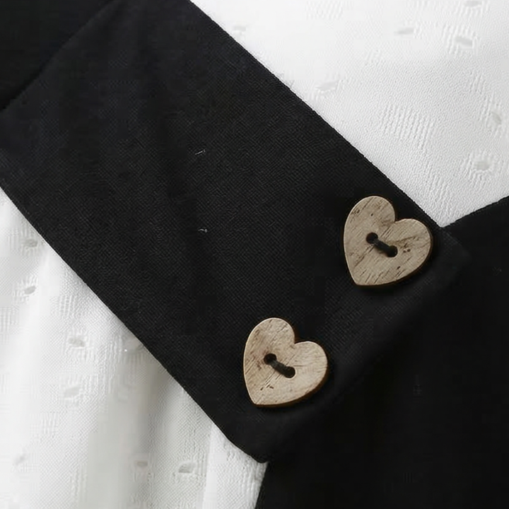 Vivara - Midi Klänning V-Neck w Diagonalnym Patchworku