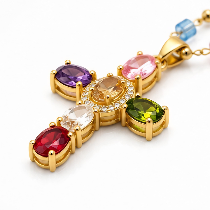 Lumora – Halsband z Hänge Krzyża Tęczowego