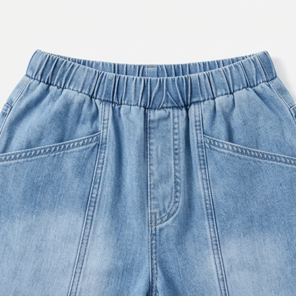 Loméa – Dam byxor denim z luźnym, elastycznym band