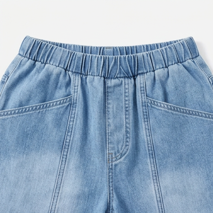 Loméa – Dam byxor denim z luźnym, elastycznym band