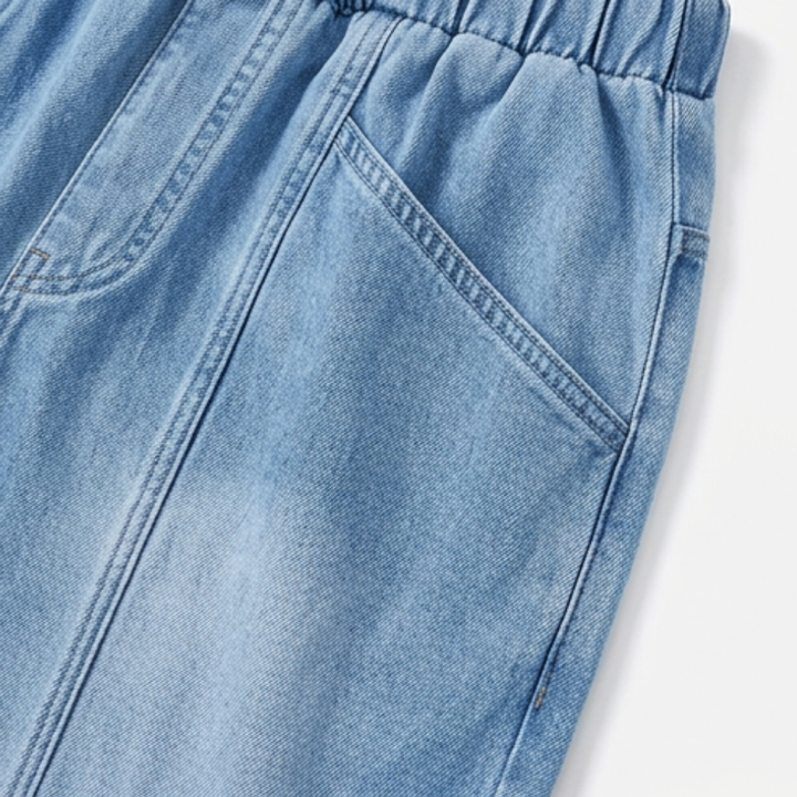 Loméa – Dam byxor denim z luźnym, elastycznym band
