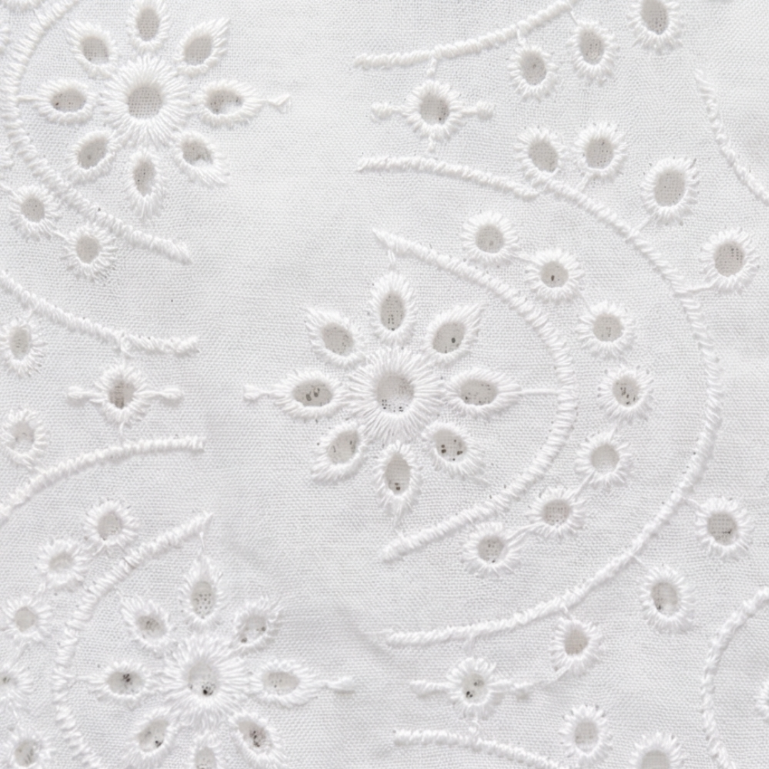 Florelle – Blus z broderad oczkiem i knappar