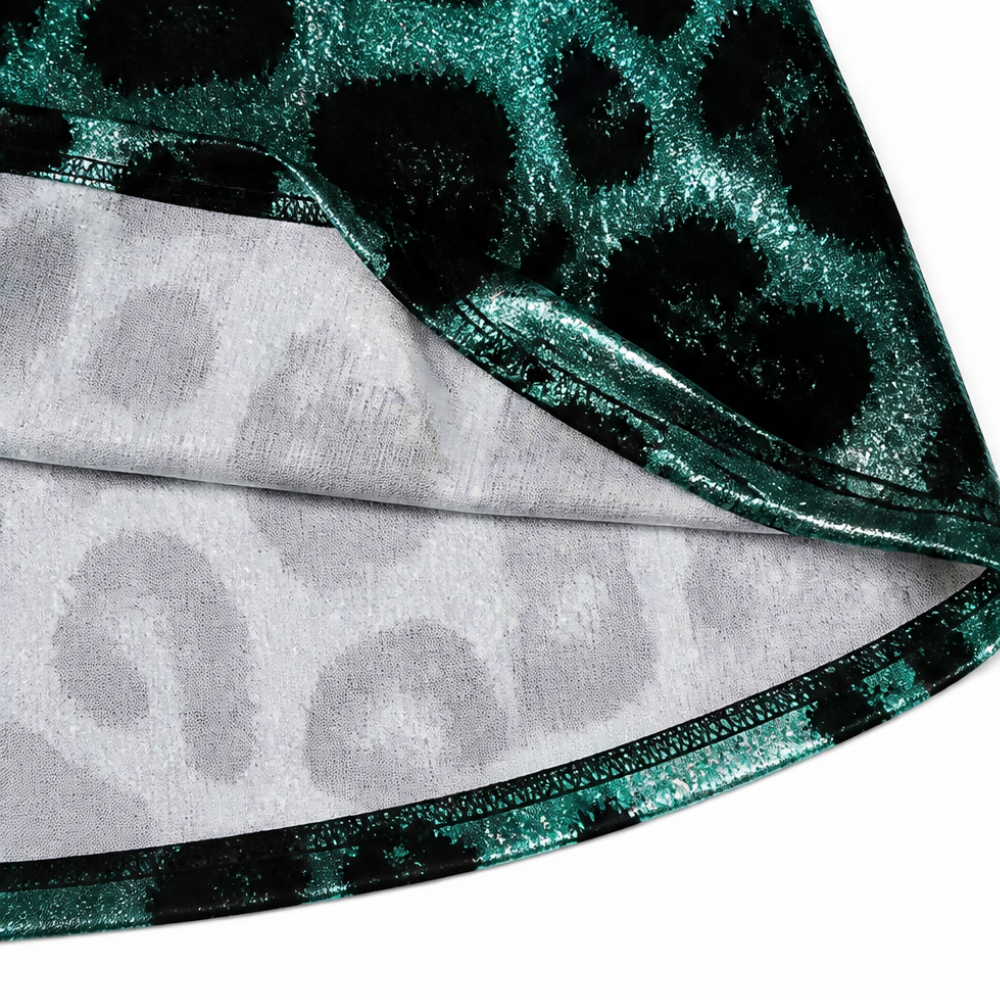 Wearlyn – Lös blus w leopardmönster z urringning w v-ringning i snöre