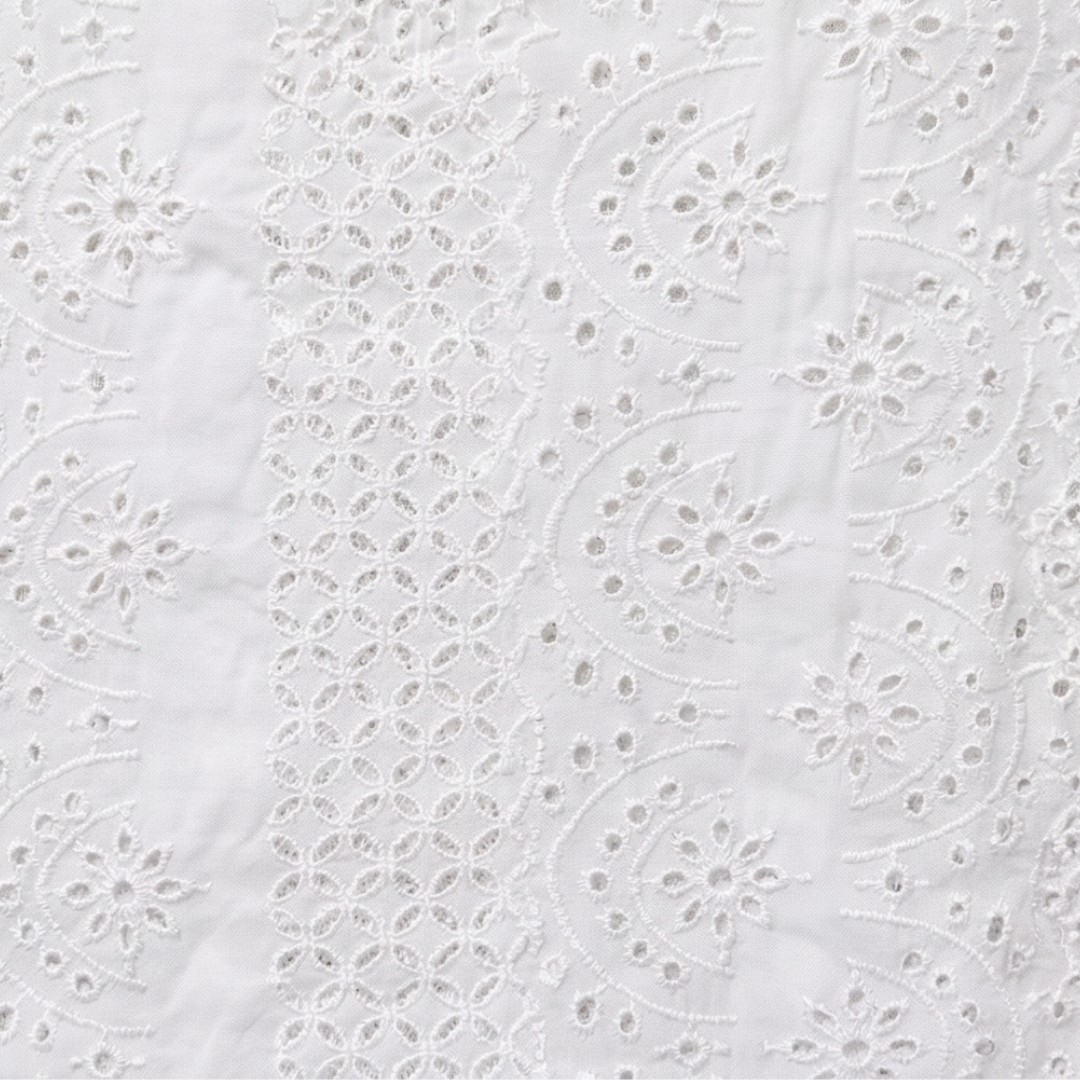 Florelle – Blus z broderad oczkiem i knappar