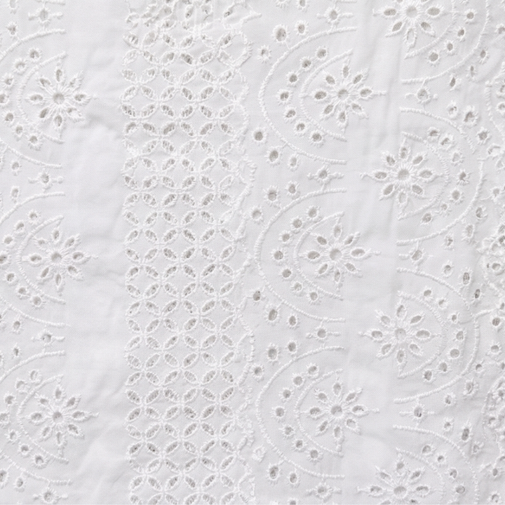 Florelle – Blus z broderad oczkiem i knappar