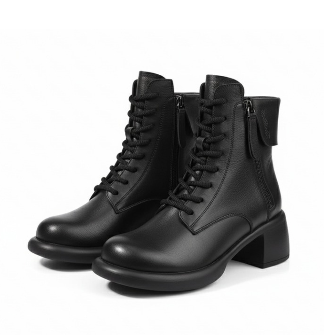 Vintara – Dam vintage boots ocieplane fleecem