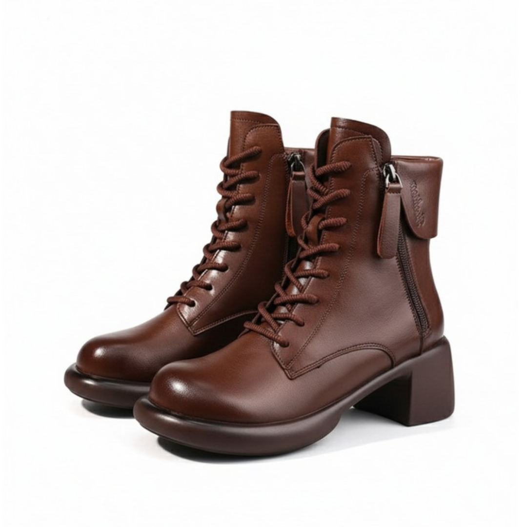 Vintara – Dam vintage boots ocieplane fleecem
