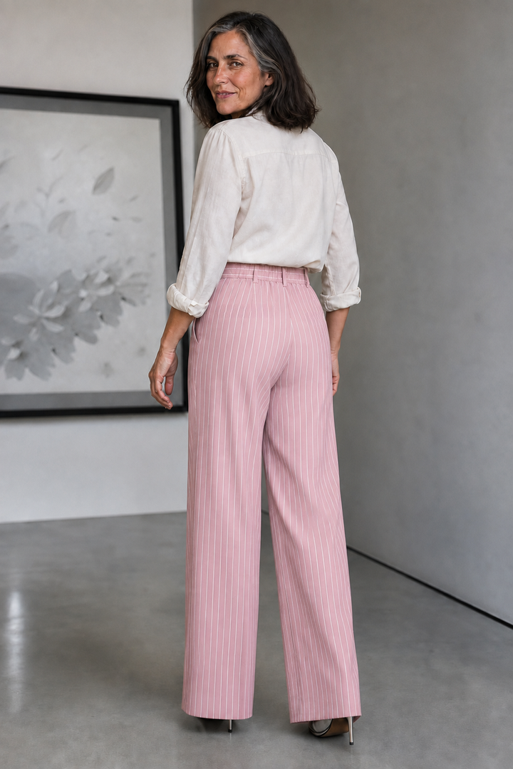 Longline – Byxor w band w stilu high-waist z vida ben