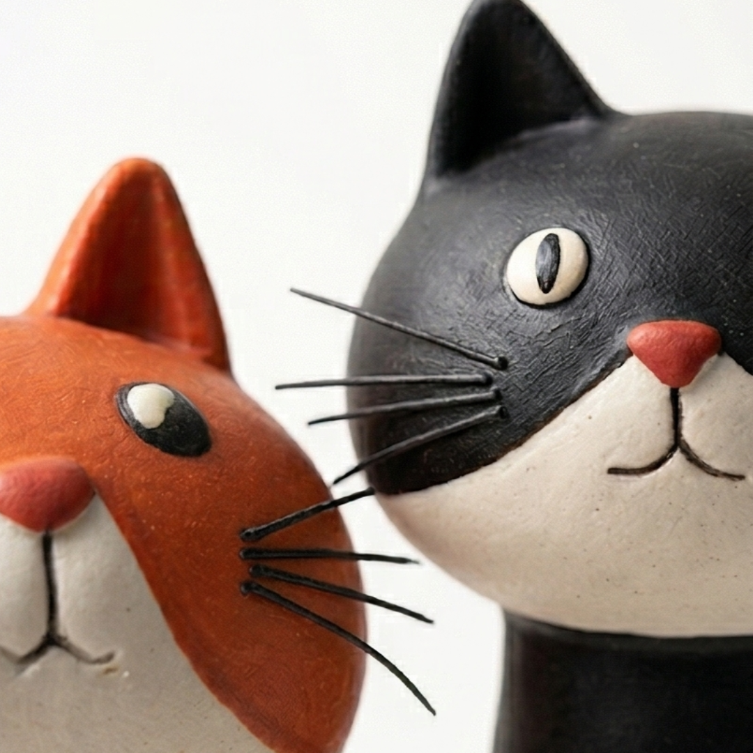 Felina – Handgjord ceramiczny wazon på kwiaty i form av katt