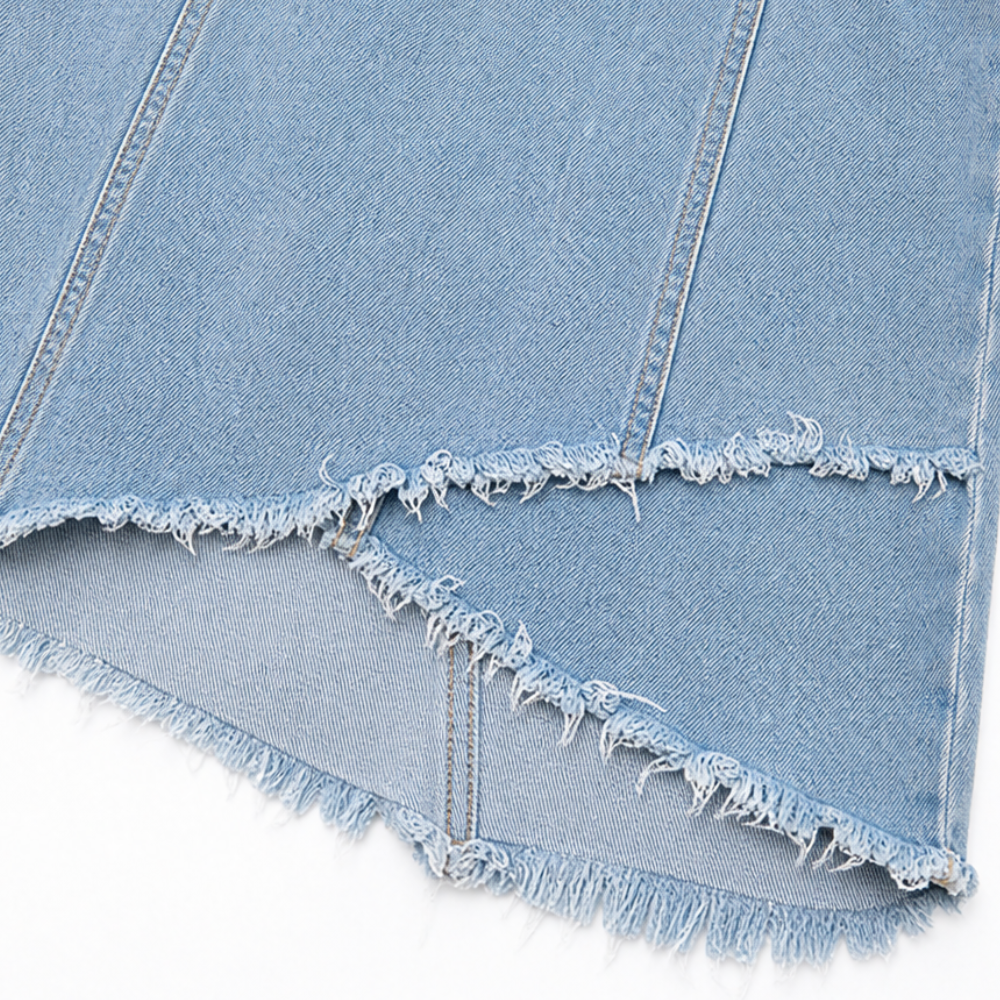 Solera – Klänning mini z urringning typu cold shoulder, med dragkedja i frędzlami