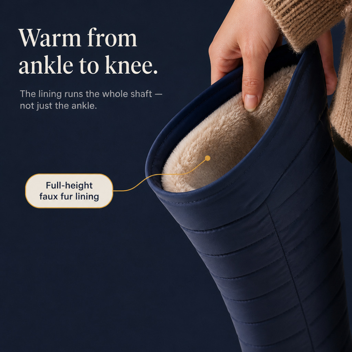 Duvella – Wysokie Vinter Boots w Stilu Puchowym