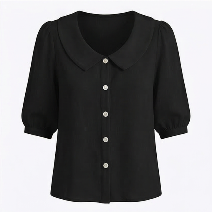 Collara – Blus z retro kołnierzykiem Peter Pan på knappar