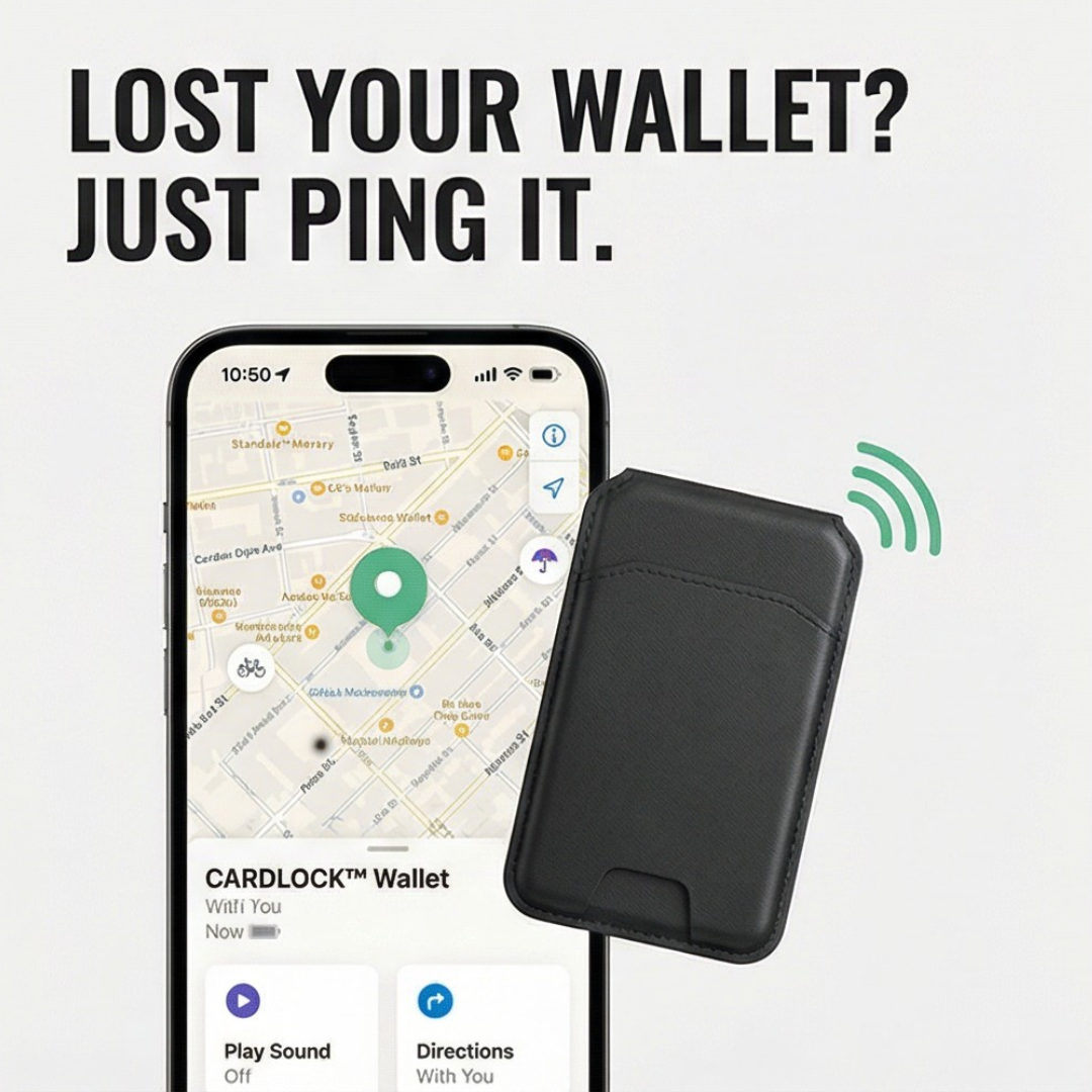Cardlock - Śledzona plånbok MagSafe