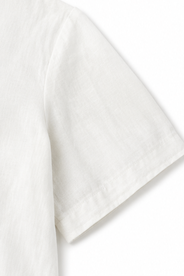 Wearbella – Set z Lnianą Bluzką i Spodniami o Szerokich Nogawkach