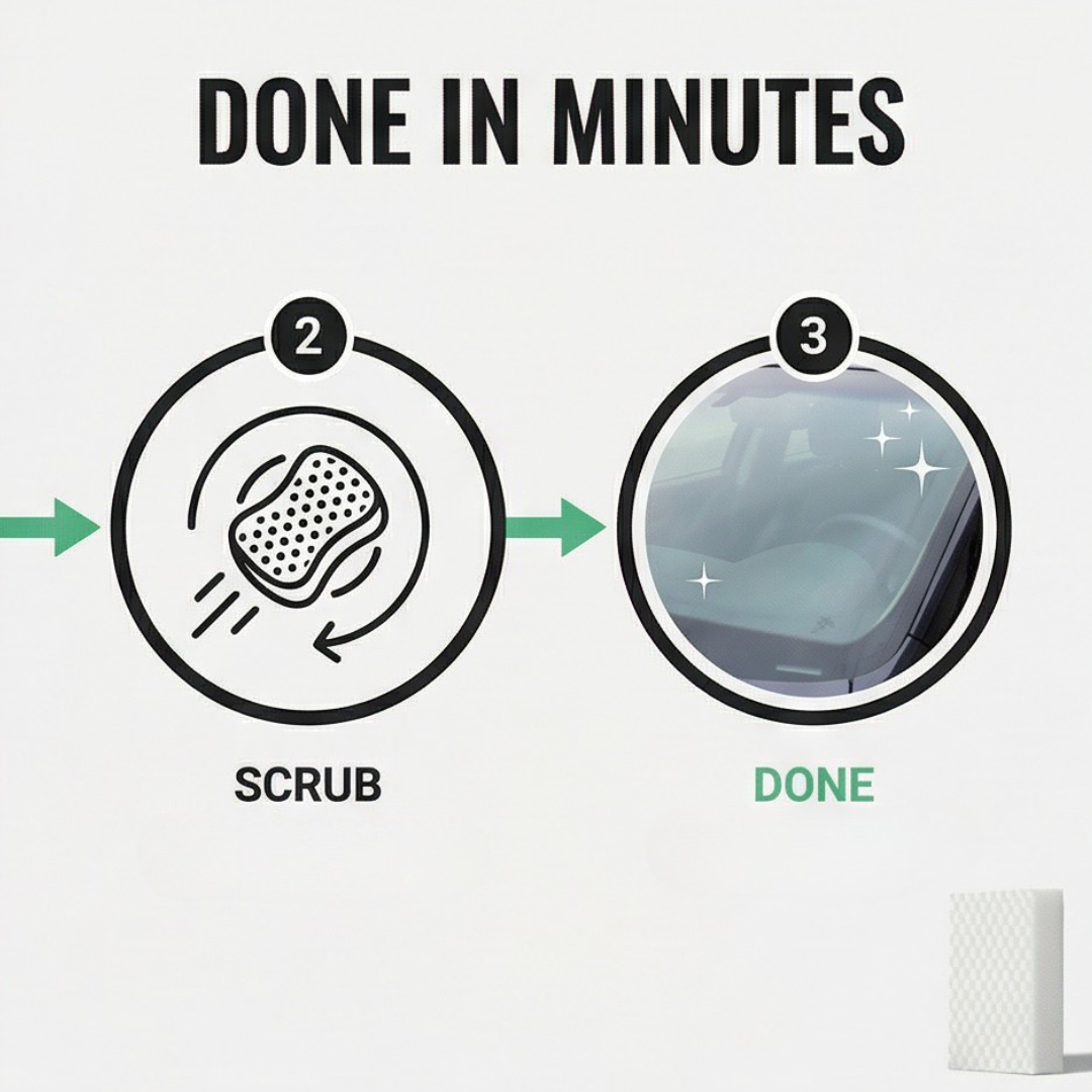 Cleargrip - Gąbka för usuwania filmu olejowego z szyby samochodowej (opakowanie 5 stycken)