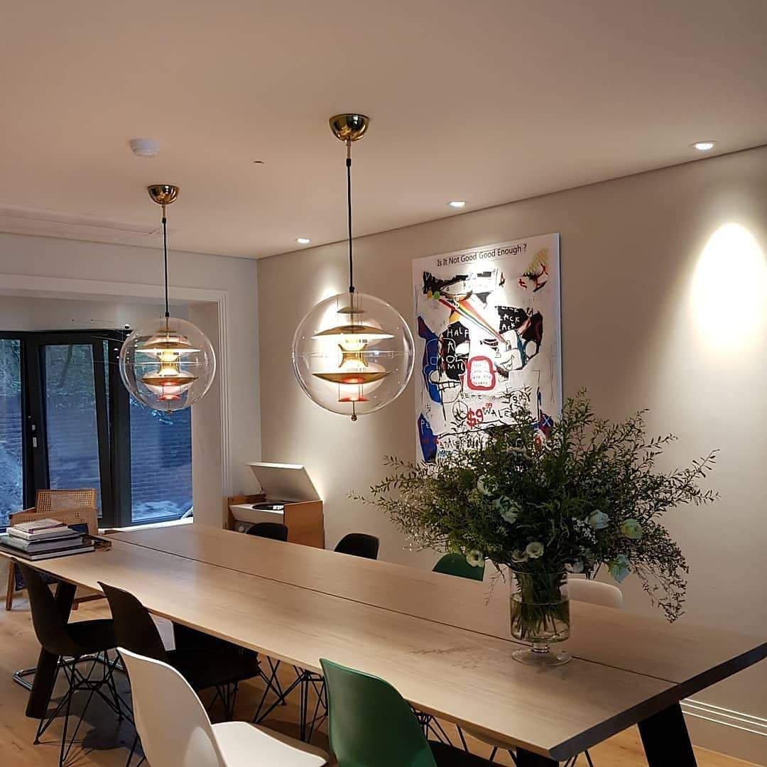 Rund Kula Hängande Lampa