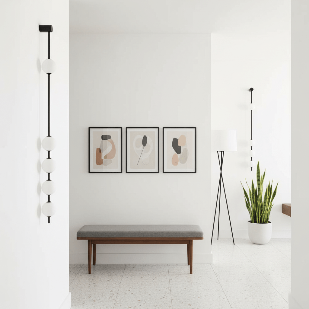 Vertikala Bollar Vägglampa