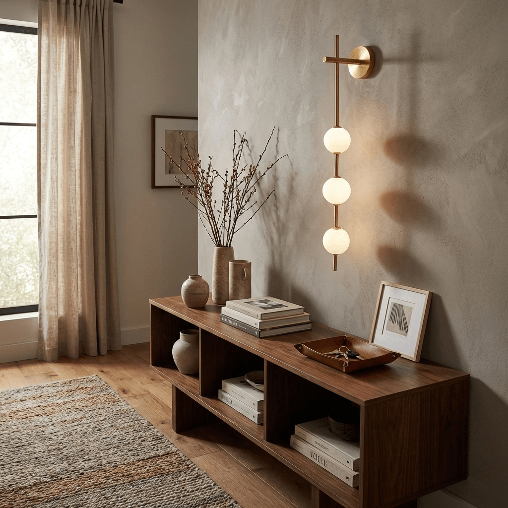 Vertikal Glob Vägglampa