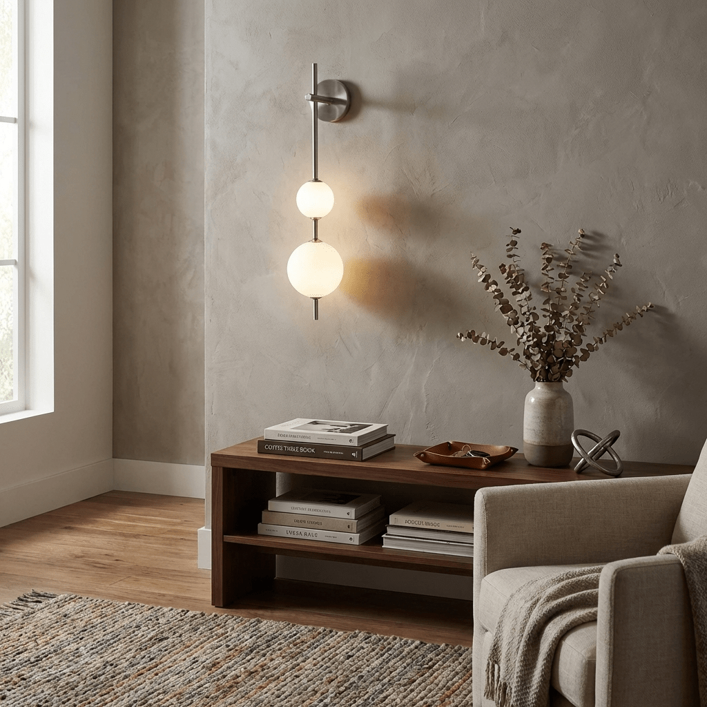 Vertikal Glob Vägglampa