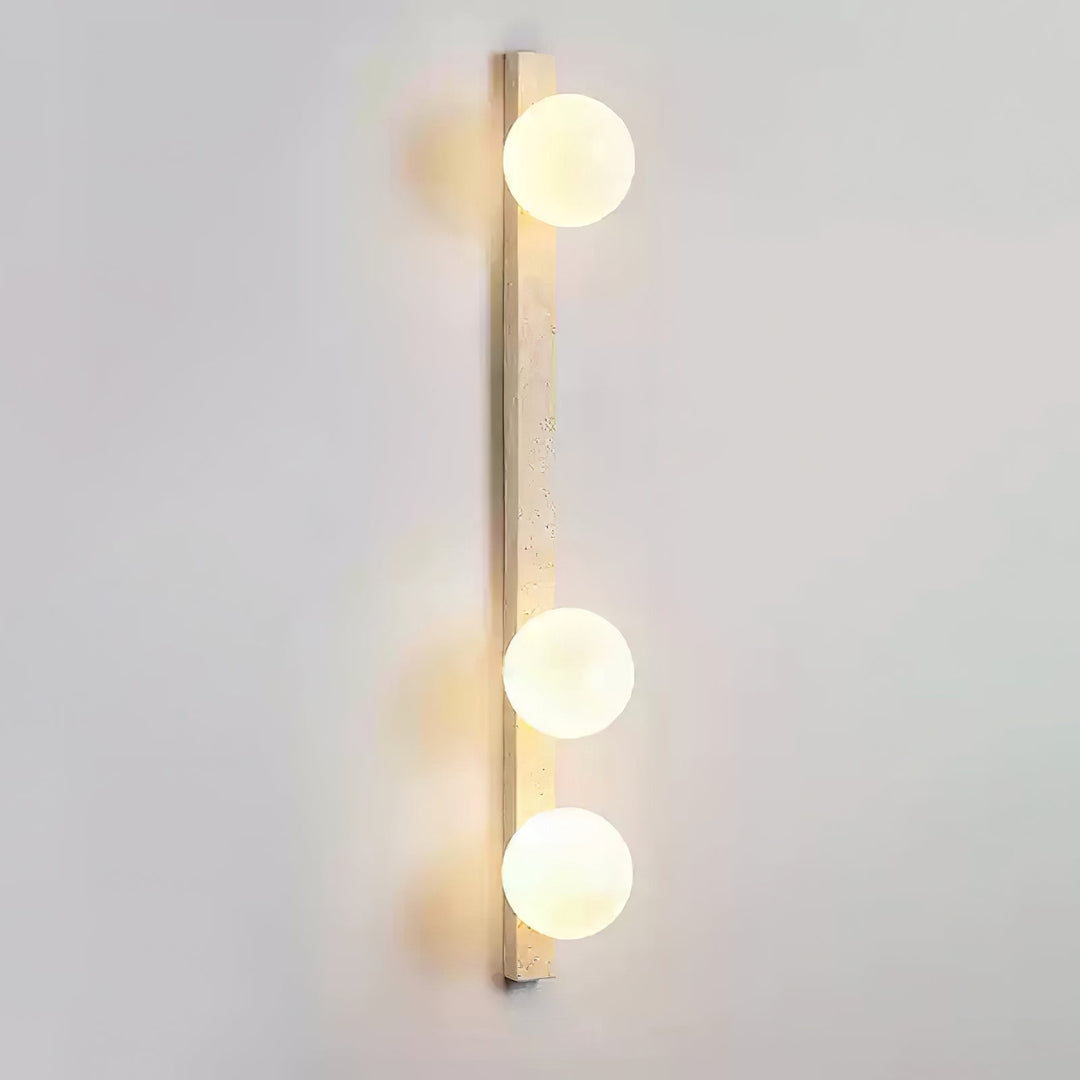 Vertikal Travertin Vägglampa