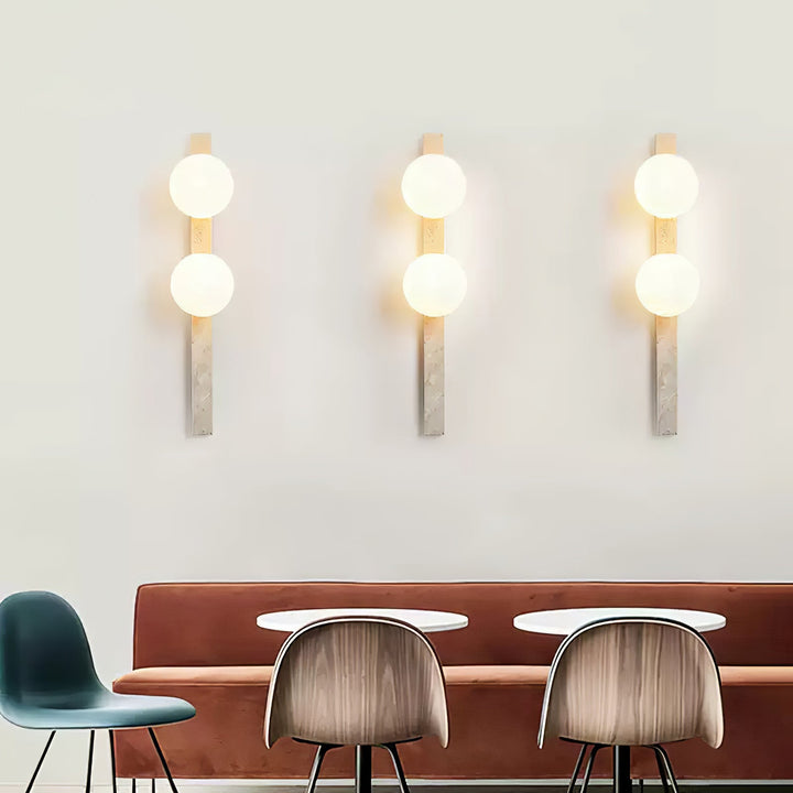 Vertikal Travertin Vägglampa