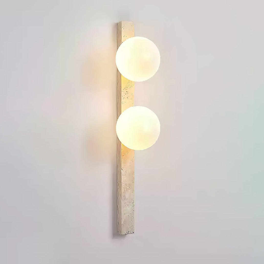 Vertikal Travertin Vägglampa