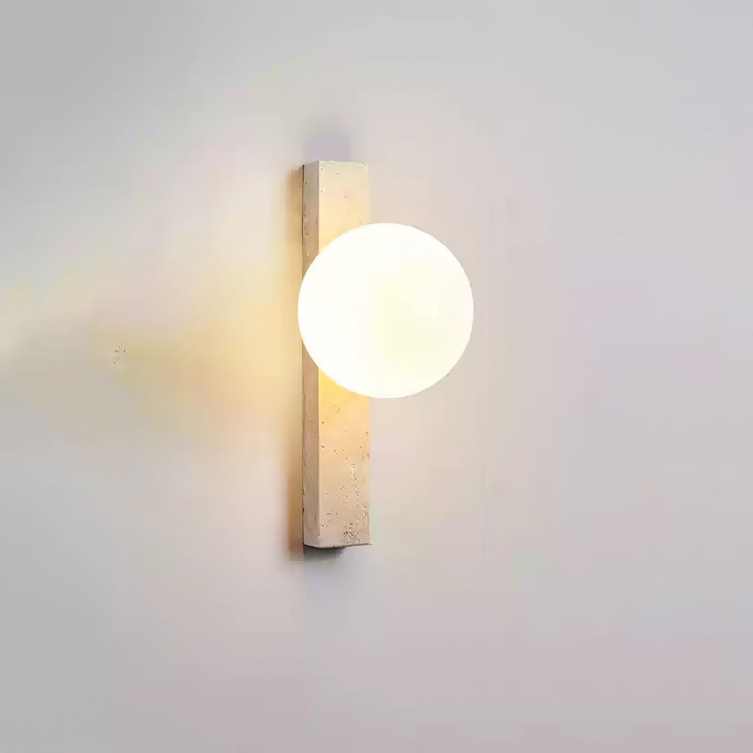 Vertikal Travertin Vägglampa