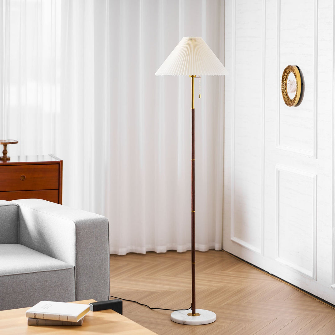 Vintage Plisserad Golvlampa