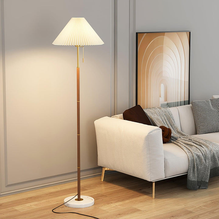 Vintage Plisserad Golvlampa