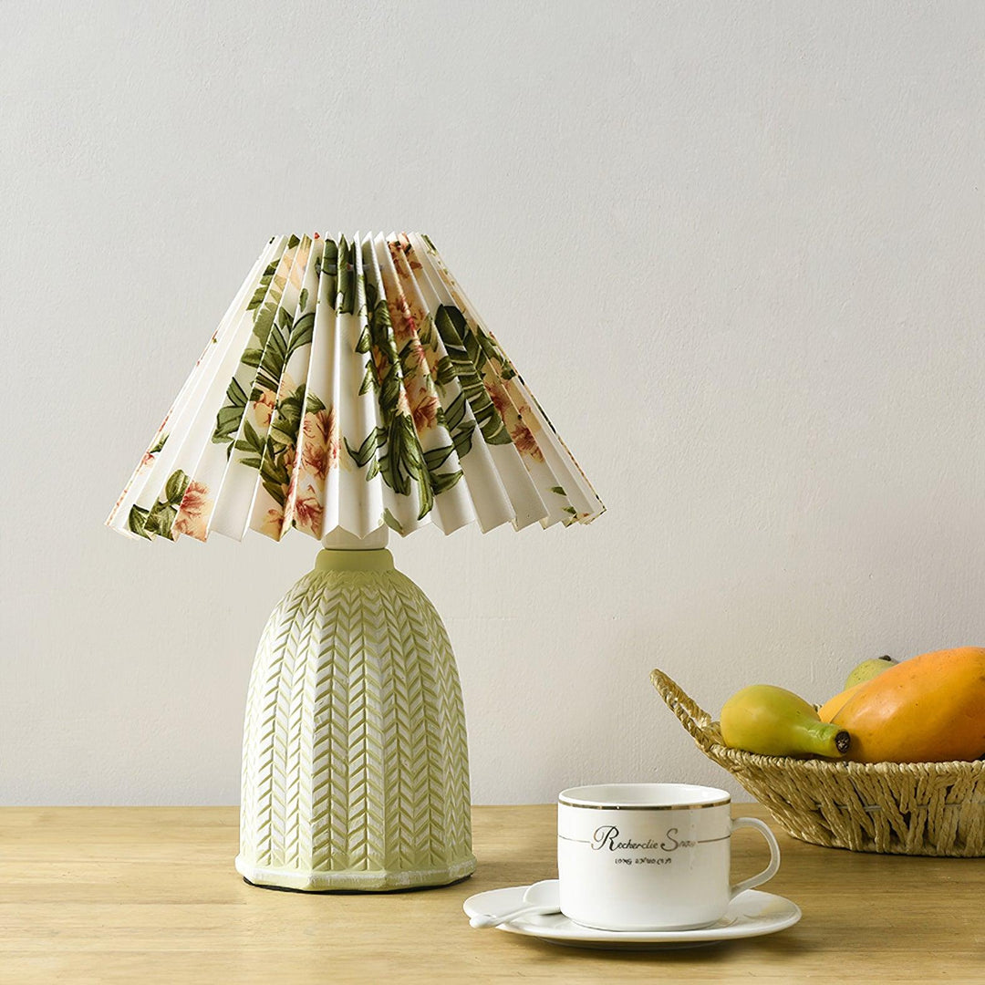 Vintage Fållad Bordslampa