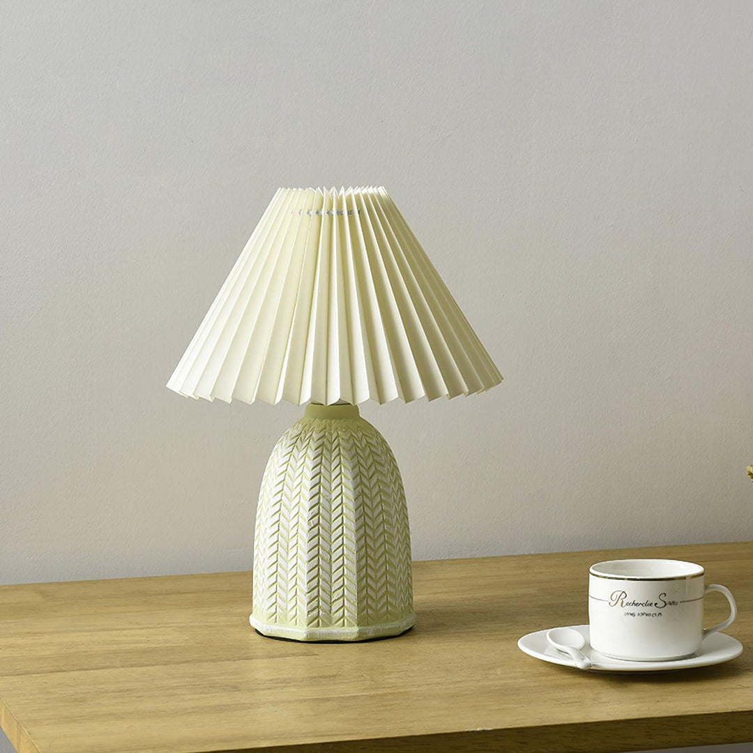 Vintage Fållad Bordslampa