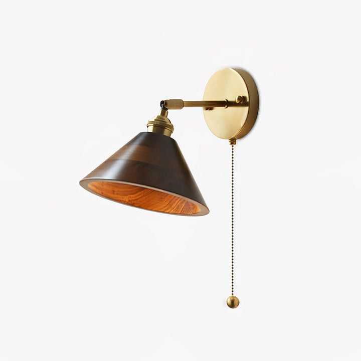 Vintage Trä Vägglampa