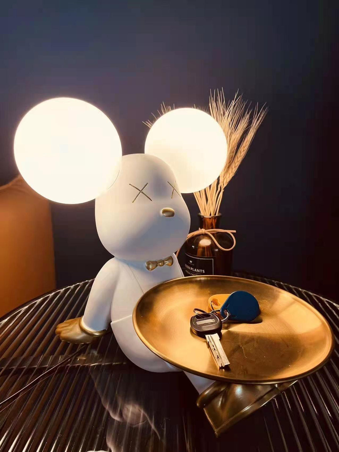 Violet Bear Tray Desk Lamp