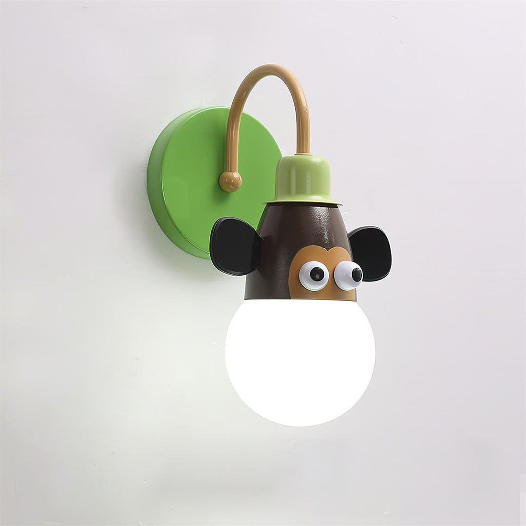 Tecknad Djur Barn Vägglampa