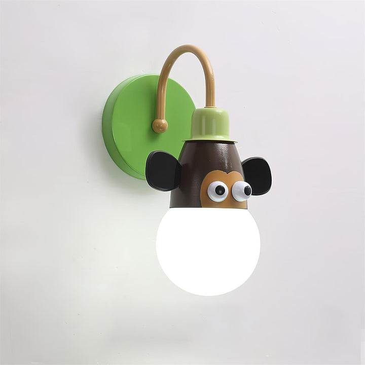 Tecknad Djur Barn Vägglampa