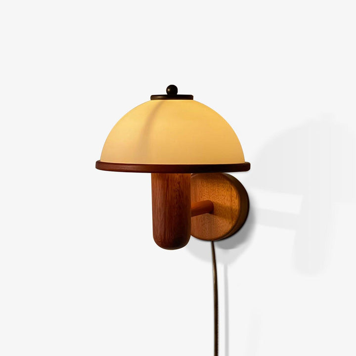 Svamp Trä Vägglampa